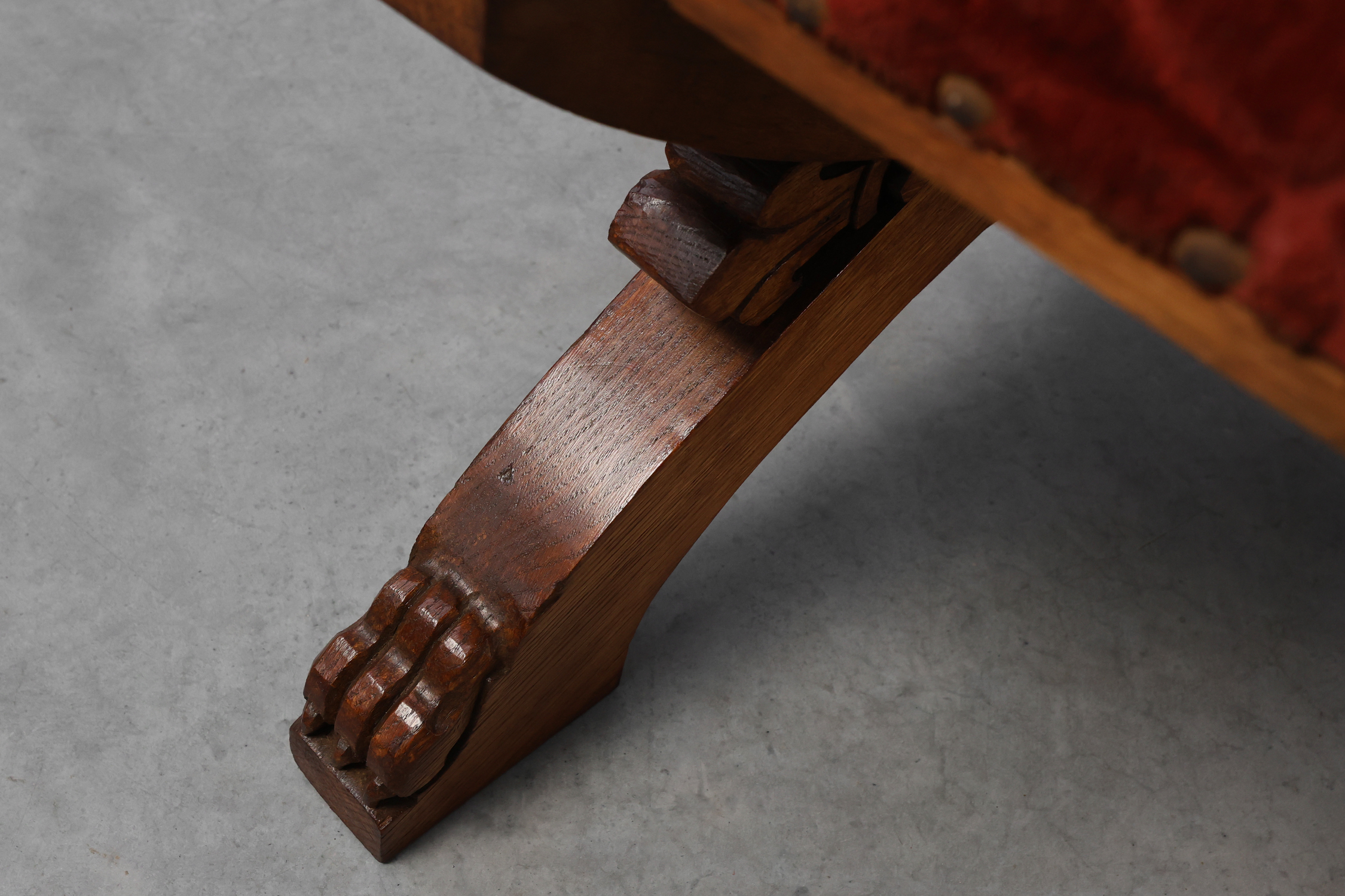 Pair of Flemish Gothic Revival Oak Footstools, Belgium, 19th Centurythumbnail